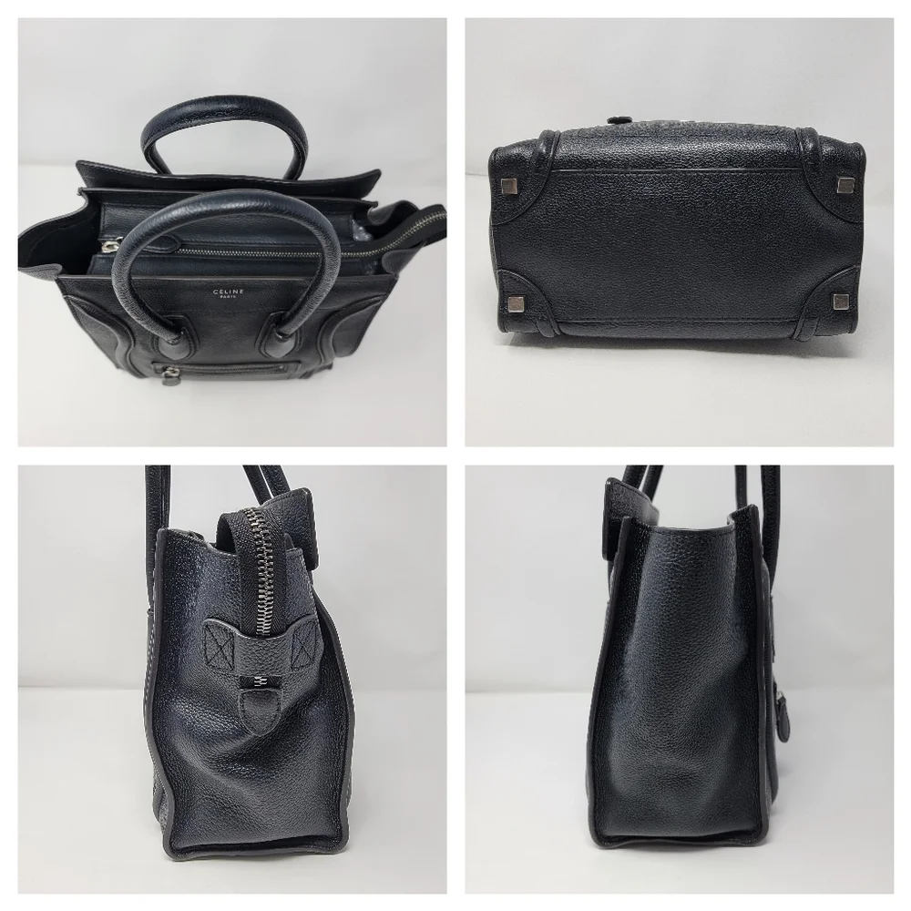 CELINE Micro Luggage Satchel Leather Calfskin Bag - Picture 8 of 11